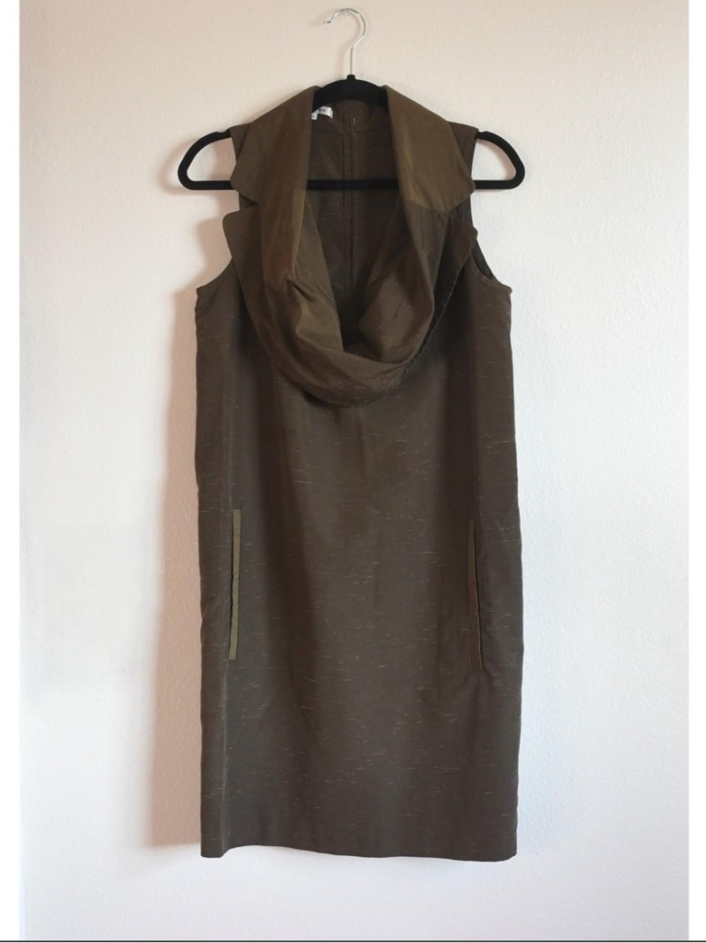 Carven Silk Blend Cowl Neck Shift. Size 40